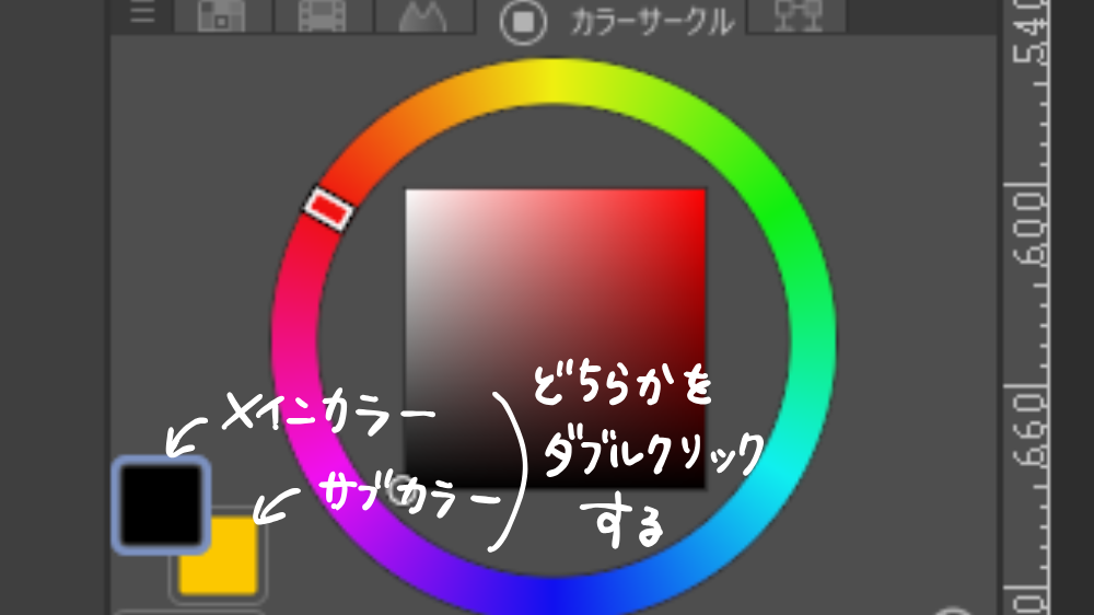 パソコンの操作画面でクリックする場所