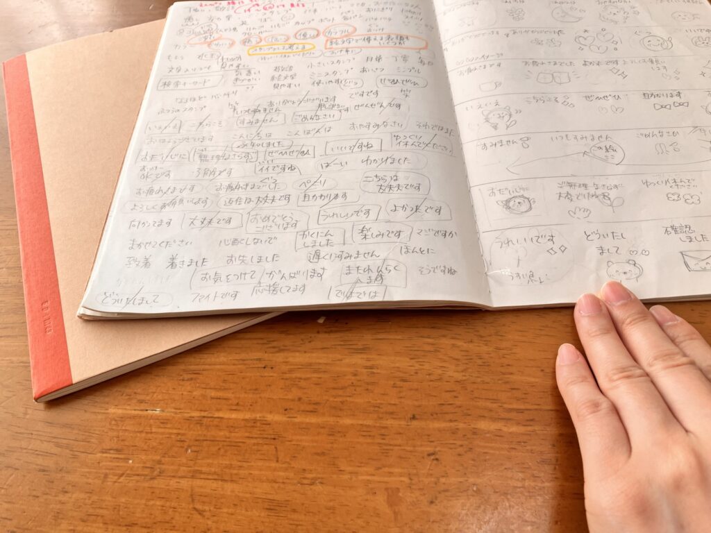 使っている糸綴じノート