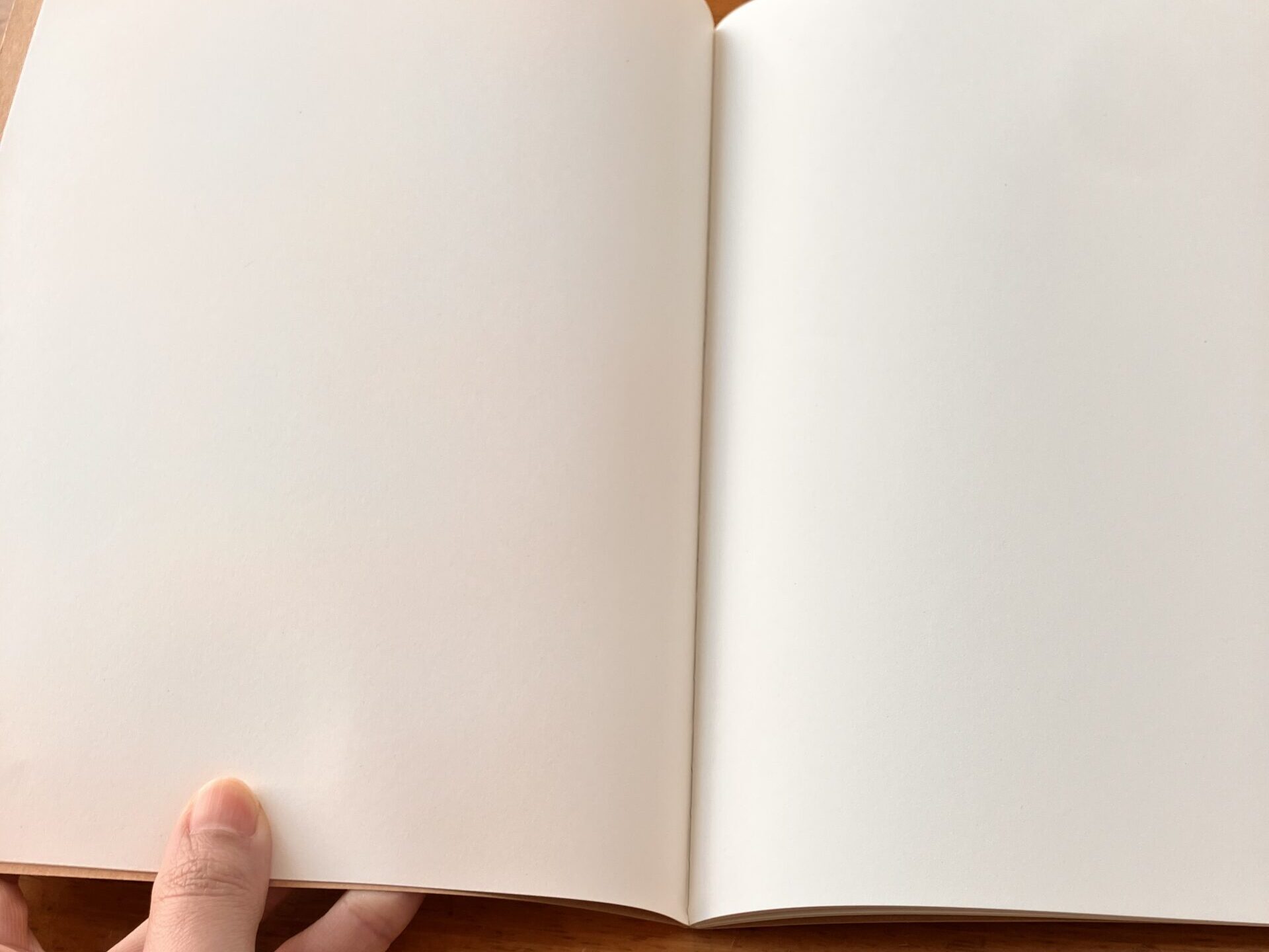 糸綴じノートの見開き